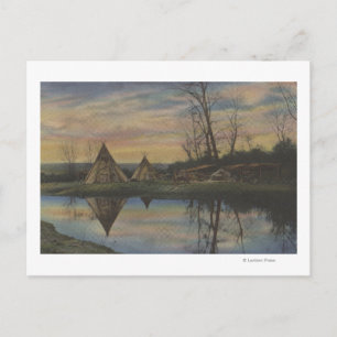 Sonnenaufgang auf einem Nord-West-Indianer Postkarte