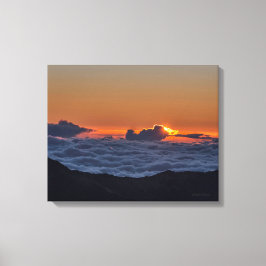 Sonnenaufgang auf Haleakala Foto auf eingewickelte Leinwanddruck