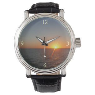 Sonnenaufgang auf Sea III Ocean Horizon Seascape Armbanduhr