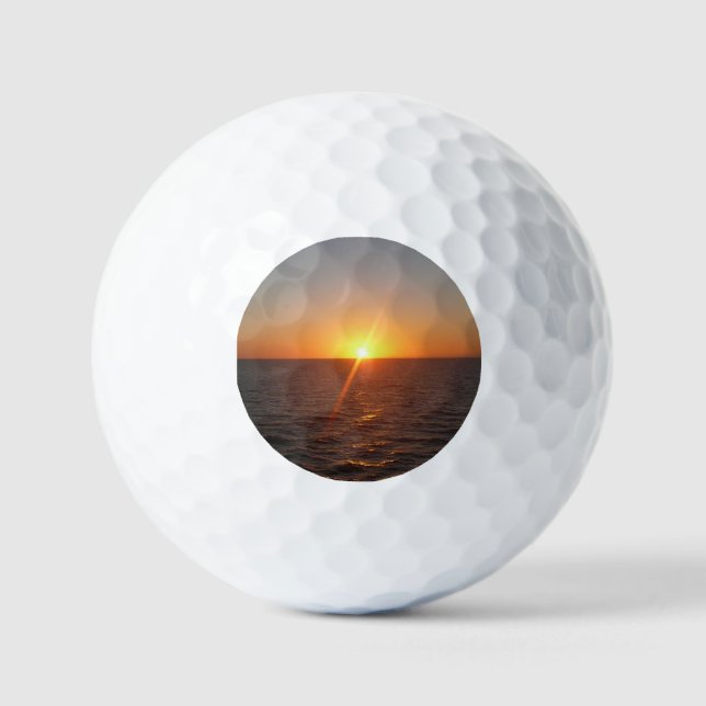 Sonnenaufgang auf Sea III Ocean Horizon Seascape Golfball (Vorderseite)