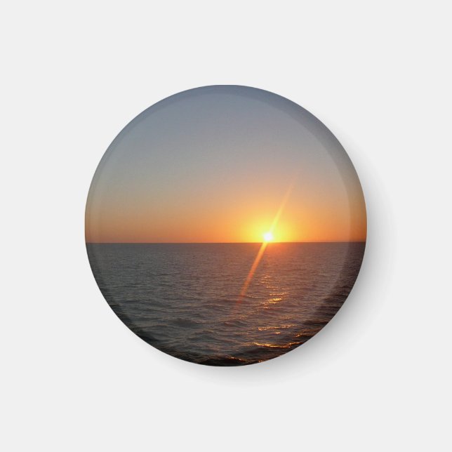 Sonnenaufgang auf Sea III Ocean Horizon Seascape Magnet (Vorne)