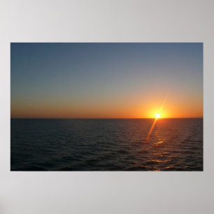 Sonnenaufgang auf Sea III Ocean Horizon Seascape Poster