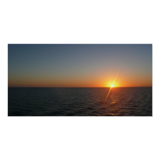 Sonnenaufgang auf Sea III Ocean Horizon Seascape Poster (Vorderseite)