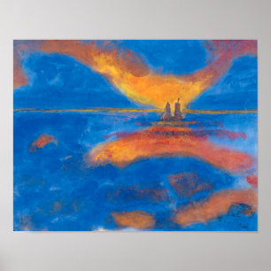 Sonnenaufgang auf See Emil Nolde Poster