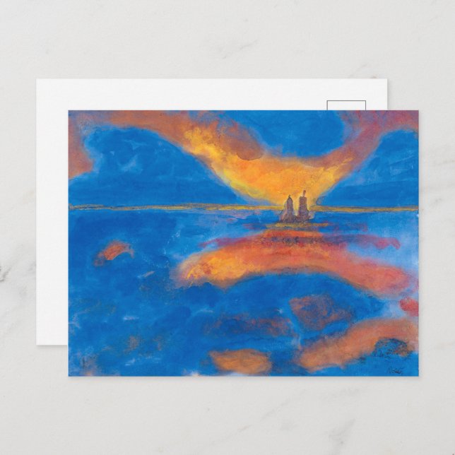 Sonnenaufgang auf See | Emil Nolde | Postkarte (Vorne/Hinten)