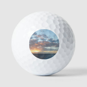 Sonnenaufgang auf See I Pastel Seascape Golfball