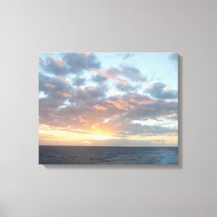 Sonnenaufgang auf See I Pastel Seascape Leinwanddruck
