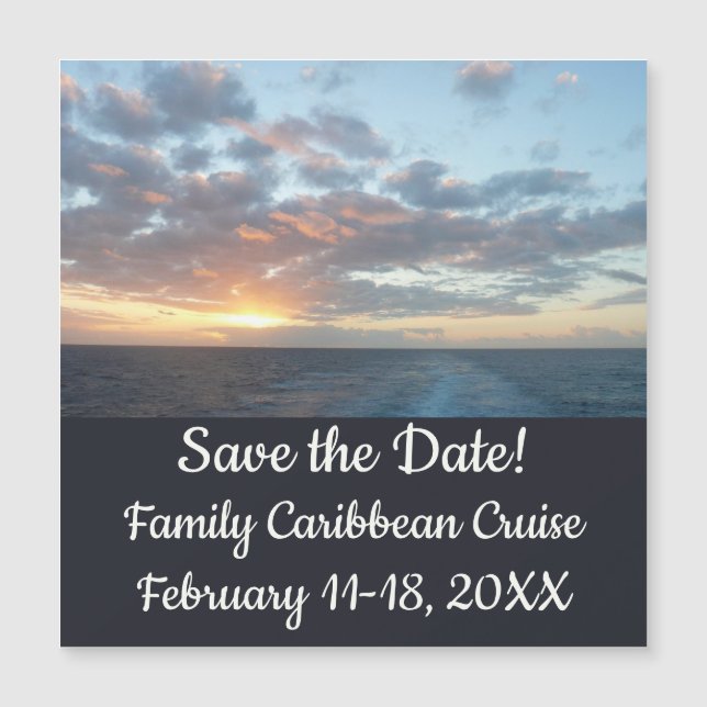 Sonnenaufgang auf See I Pastel Seascape Magnetkarte (Vorderseite)