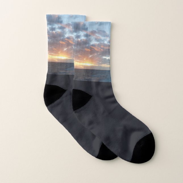 Sonnenaufgang auf See I Pastel Seascape Socken (Paar)