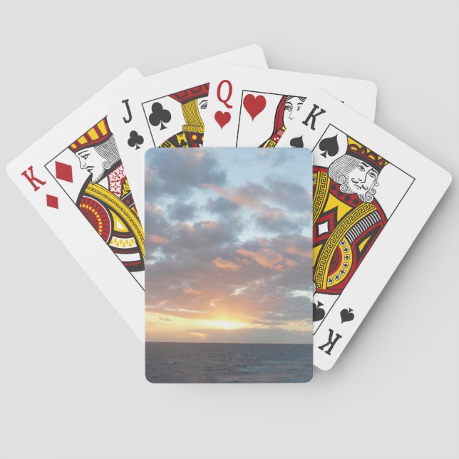 Sonnenaufgang auf See I Pastel Seascape Spielkarten (Rückseite)