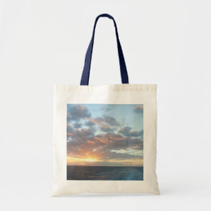 Sonnenaufgang auf See I Pastel Seascape Tragetasche