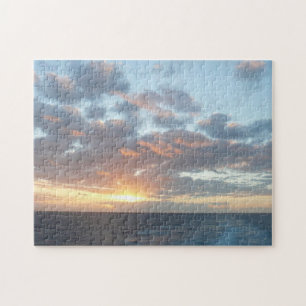 Sonnenaufgang auf See I Pastellfarbene Meereslands Puzzle