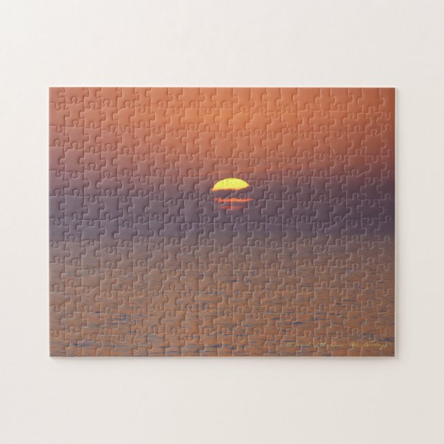 Sonnenaufgang auf See Puzzle (Horizontal)