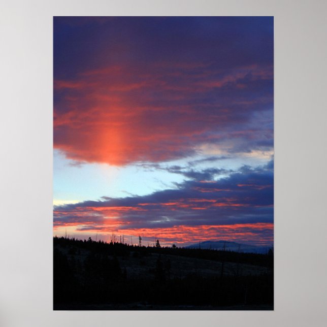 Sonnenaufgang auf Swan Lake Flat Poster (Vorne)