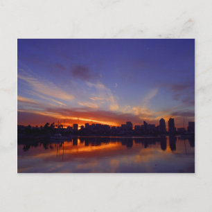 Sonnenaufgang aus der Bucht von San Diego Postkarte
