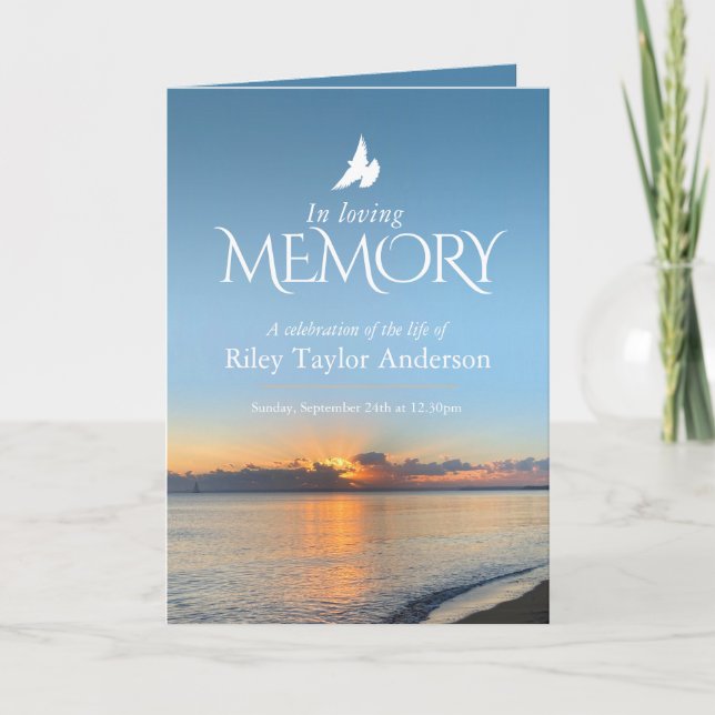 Sonnenaufgang Beerdigung der Beerdigung des Lebens Programm (Vorderseite)