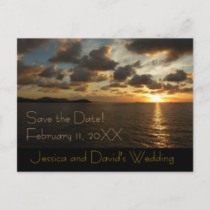 Sonnenaufgang bei St. Thomas Save the Date Postcar Ankündigungspostkarte