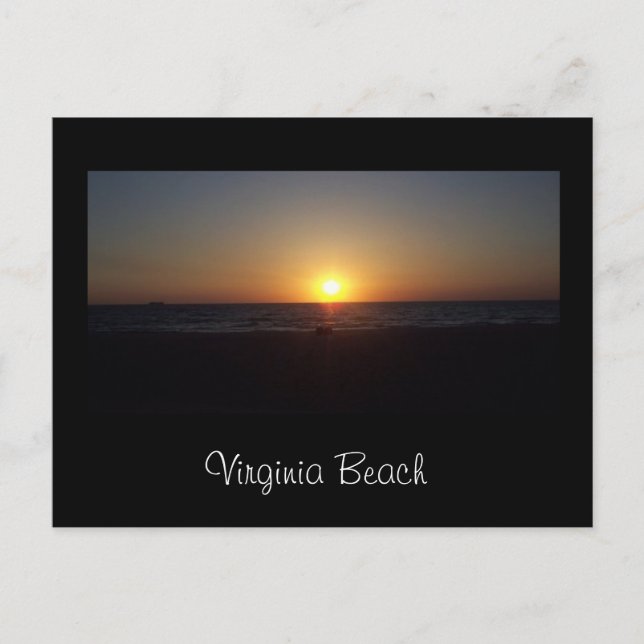 Sonnenaufgang bei Virginia Beach Postkarte (Vorderseite)