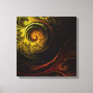 Sonnenaufgang Blumenrot Abstrakt Quad Canvas Print Leinwanddruck