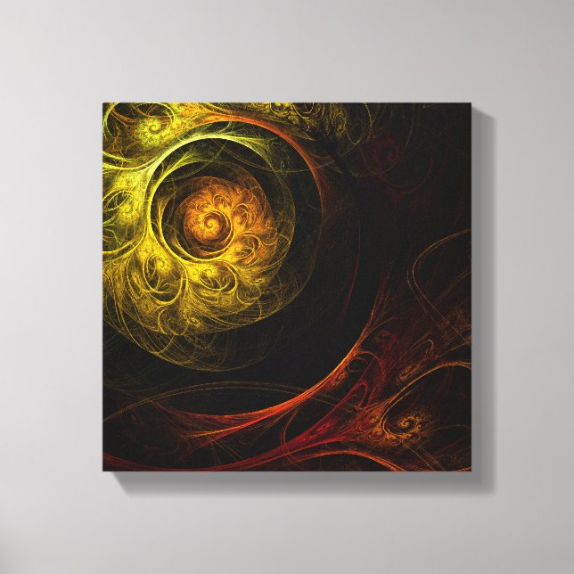 Sonnenaufgang Blumenrot Abstrakt Schwarz-Weiß Leinwanddruck (Vorderseite)