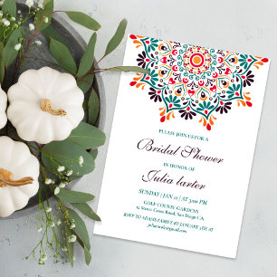 Sonnenaufgang Boho Rustikale Florale Mandala-Hochz Einladung