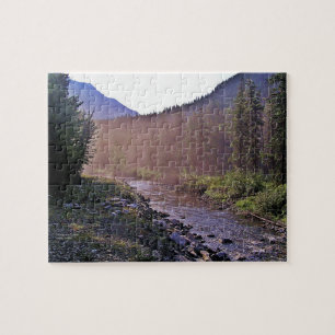 Sonnenaufgang Cameron Creek Waterton Park, Kanada Puzzle