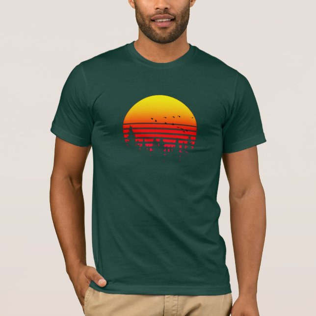 Sonnenaufgang, Camping, Wildnis und Sonnenuntergan T-Shirt (Vorderseite)