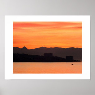 Sonnenaufgang, Costa del Sol, Spanien Poster