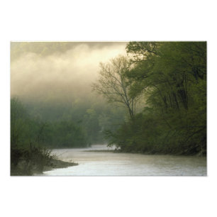 Sonnenaufgang durch Nebel aus Red Bluff, Fotodruck