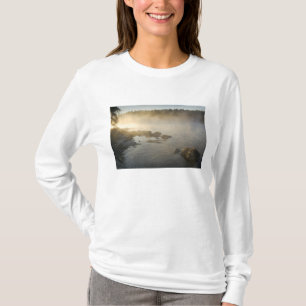 Sonnenaufgang durch Nebel in Anderson Bay, Rainy T-Shirt