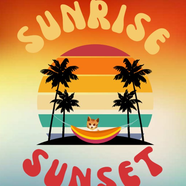 Sonnenaufgang Eine Katze in einer Hängematte Kissen (Von Creator hochgeladen)