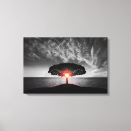 Sonnenaufgang: Farbschlauch Leinwanddruck