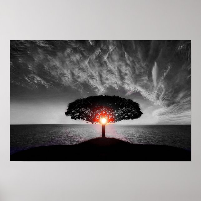 Sonnenaufgang: Farbschlauch Poster (Vorne)