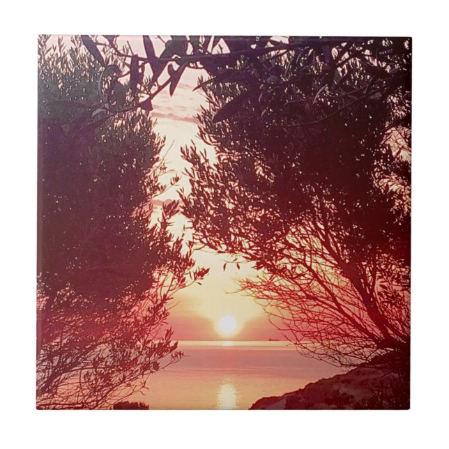 Sonnenaufgang Fliese (Vorderseite)