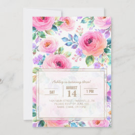 Sonnenaufgang Floral Boho benutzerdefinierter Name Einladung