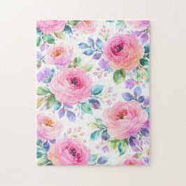 Sonnenaufgang Floral Boho benutzerdefinierter Name Puzzle