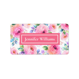 Sonnenaufgang Floral Boho Custom Name Design Adressaufkleber