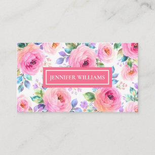 Sonnenaufgang Floral Boho Maßgeschneiderter Name D Visitenkarte