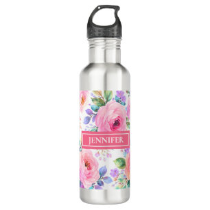 Sonnenaufgang Florales Boho Benutzername Design Edelstahlflasche