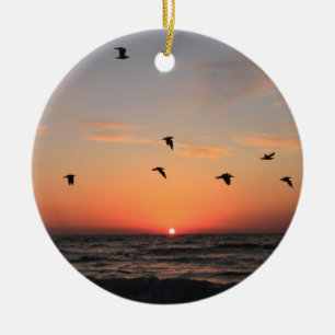 Sonnenaufgang-Flug Keramik Ornament