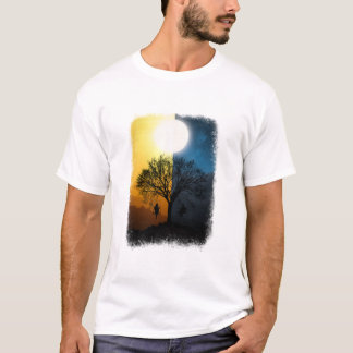 Sonnenaufgang gegen Sonnenuntergang schöne grafisc T-Shirt