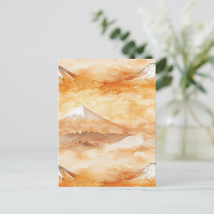 Sonnenaufgang Golden Dawn über dem Berg Fuji – Aqu Postkarte