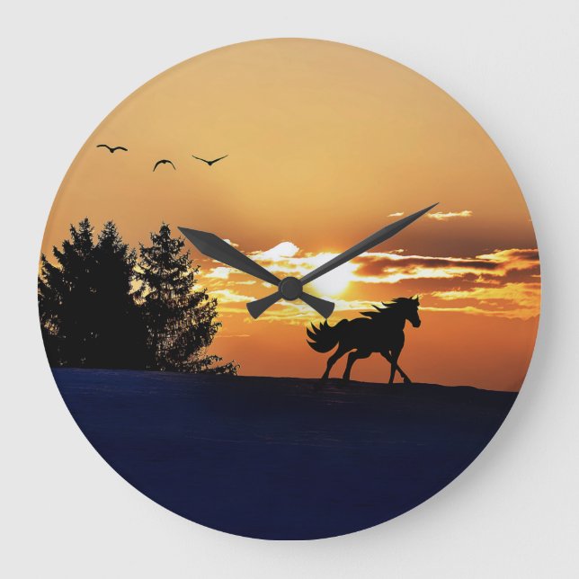 Sonnenaufgang Große Wanduhr (Vorderseite)