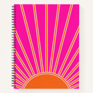 Sonnenaufgang Heiß rosa und orange Preppy Sonnens Notizbuch