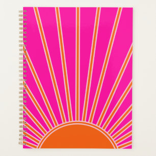 Sonnenaufgang Heiß rosa und orange Preppy Sonnens Planer