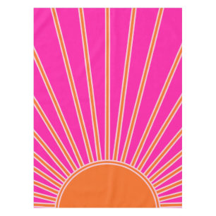 Sonnenaufgang Heiß rosa und orange Preppy Sonnens Tischdecke