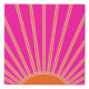 Sonnenaufgang Heiß rosa und orange Preppy Sonnensc Künstlicher Leinwanddruck (Vorderseite)
