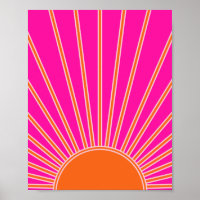 Sonnenaufgang Heiß rosa und orange Preppy Sonnensc