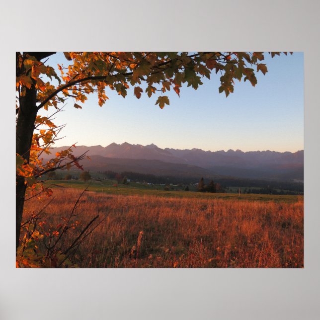 Sonnenaufgang Herbst Tatras Poster (Vorne)
