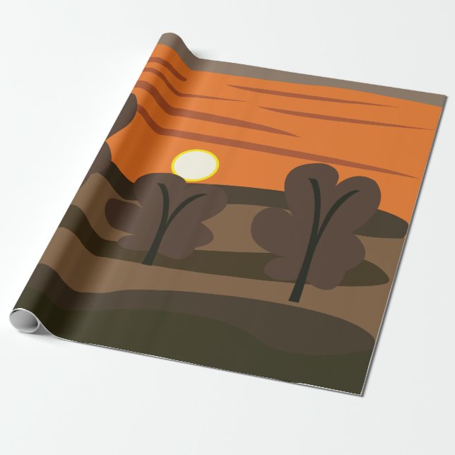 Sonnenaufgang-Himmelsszene Geschenkpapier (Ungerollt)